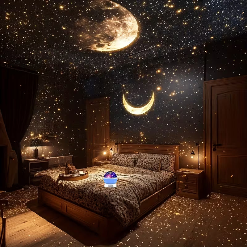 Lámpara Proyector Estrellas Giratorio